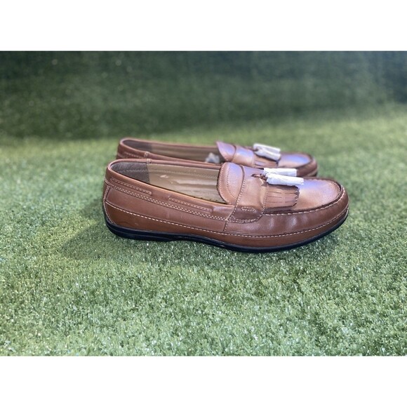 Dockers Loafers Tassels Men’s Size 11 Leather Brown Shoes *READ* main image 8